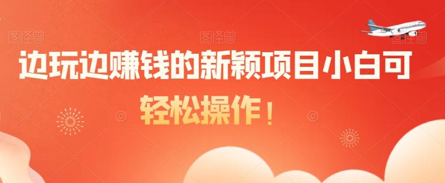 边玩边赚钱的新颖项目小白可轻松操作！-chywc