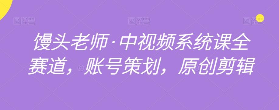 馒头老师·中视频系统课全赛道，账号策划，原创剪辑-chywc