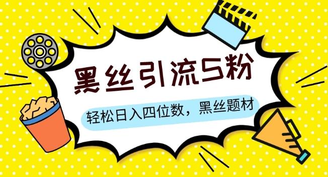S粉变现，轻松日入四位数，黑丝题材+情感话术【揭秘】-chywc