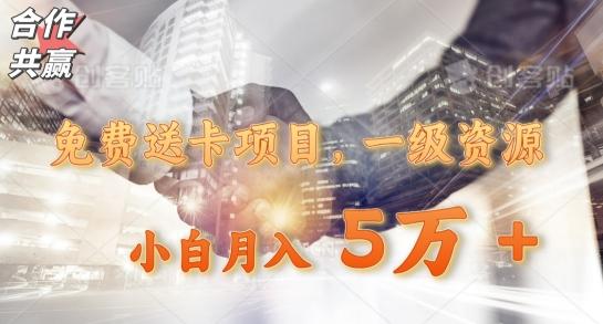 免费送卡项目，一级资源，小白月入5万+-chywc