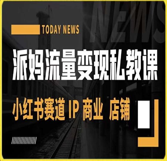 派妈流量变现私教课，小红书赛道IP  商业  店铺 -chywc
