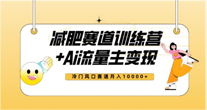 全新减肥赛道AI流量主+训练营变现玩法教程，蓝海冷门赛道小白轻松上手，月入10000+【揭秘】-chywc
