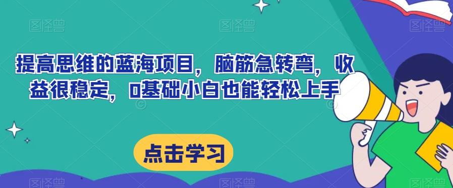 提高思维的蓝海项目，脑筋急转弯，收益很稳定，0基础小白也能轻松上手-chywc