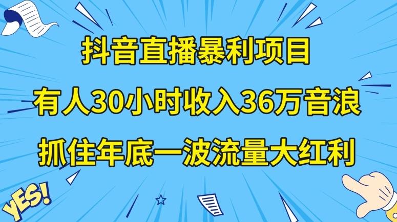 抖音直播暴利项目，有人30小时收入36万音浪，公司宣传片年会视频制作，抓住年底一波流量大红利【揭秘】-chywc