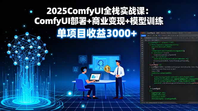 2025ComfyUI全栈实战课：ComfyUI部署+商业变现+模型训练，单项目收益3000+-chywc