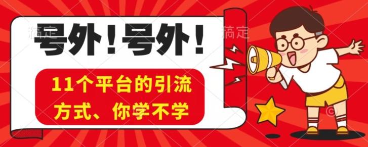 实操11个热门平台引流方法、私域教程看完不走弯路！-chywc