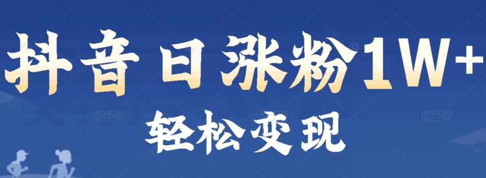 首发抖音新赛道日涨粉1W+轻松变现-chywc