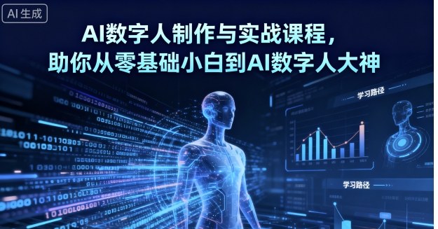 AI数字人制作与实战课程，助你从零基础小白到AI数字人大神-chywc