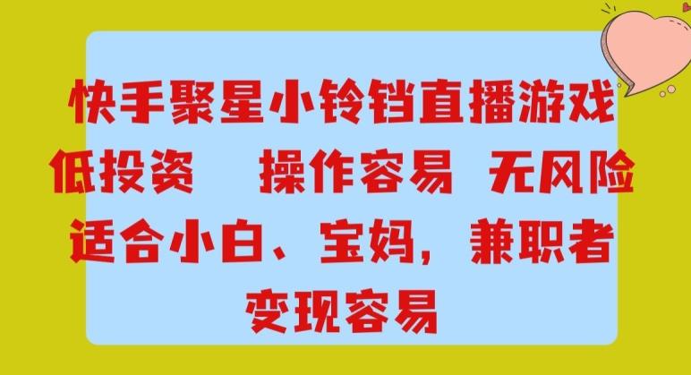 快手小铃铛游戏项目，低投入零风险，操作简单变现快-chywc