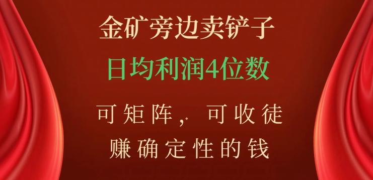 金矿旁边卖铲子，赚确定性的钱，可矩阵，可收徒，日均利润4位数【揭秘】-chywc