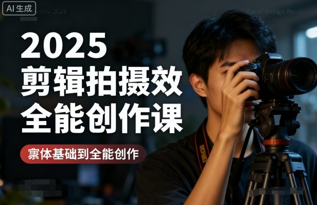 2025剪辑拍摄特效全能创作课，零基础到全能创作-chywc