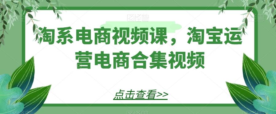 淘系电商视频课，淘宝运营电商合集视频-chywc