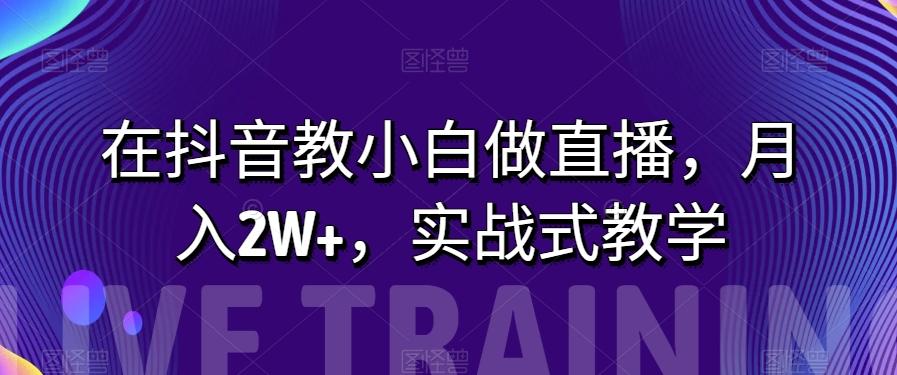 在抖音教小白做直播，月入2W+，实战式教学【揭秘】-chywc