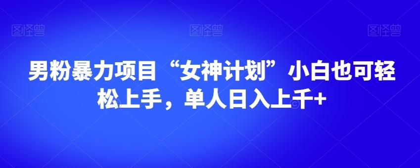 男粉暴力项目“女神计划”小白也可轻松上手，单人日入上千+【揭秘】-chywc