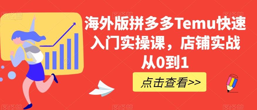 海外版拼多多Temu快速入门实操课，店铺实战从0到1-chywc