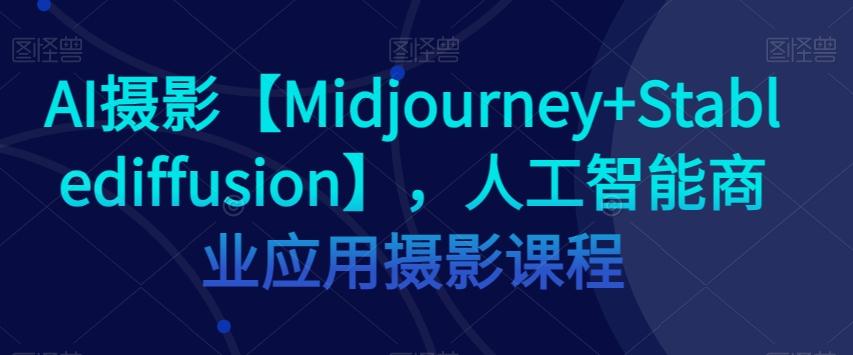 AI摄影【Midjourney+Stablediffusion】，人工智能商业应用摄影课程-chywc