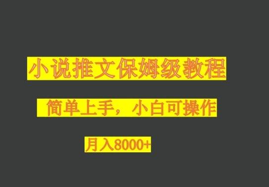 小说推文保姆级教程，小白可操作，月入8000+-chywc