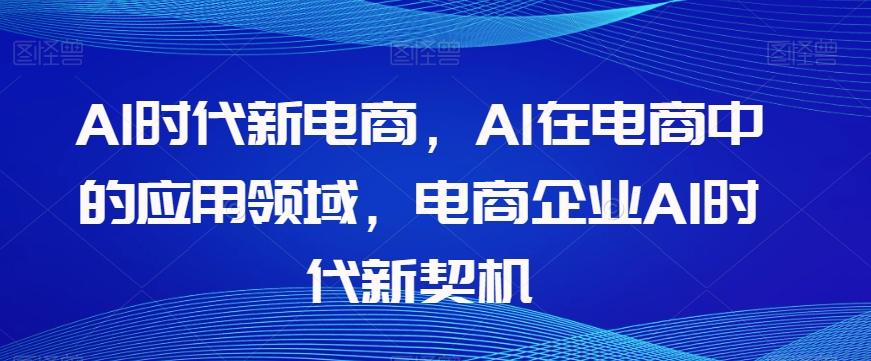 Al时代新电商，Al在电商中的应用领域，电商企业AI时代新契机-chywc