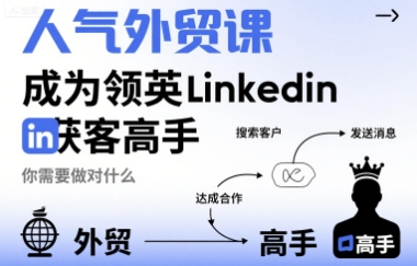 人气外贸课-成为领英Linkedin获客高手，你需要做对什么-chywc