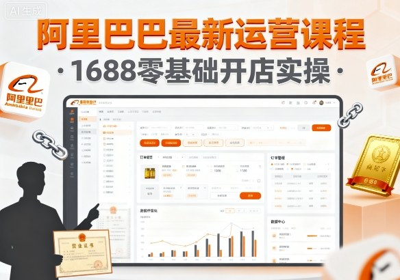 阿里巴巴最新运营课程，1688零基础开店实操-chywc