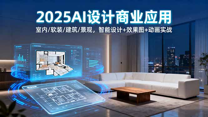 2025AI设计商业应用：室内/软装/建筑/景观，智能设计+效果图+动画实战-chywc