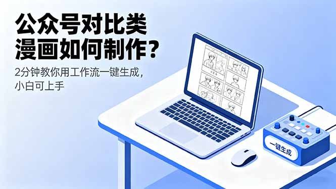 公众号对比类漫画如何制作？2分钟教你用工作流一键生成，小白可上手-chywc