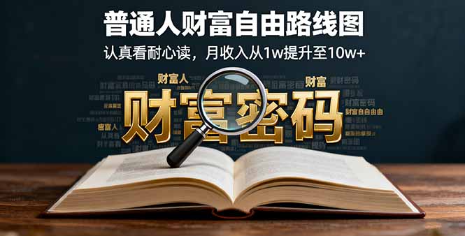 某付费文：普通人财富自由路线图，认真看耐心读，月收入从1w提升至10w+-chywc