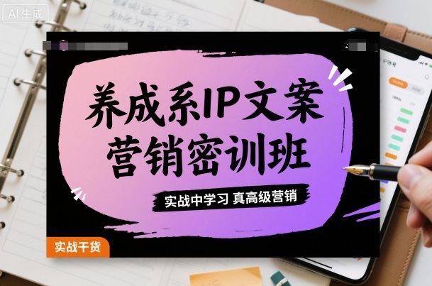 养成系IP文案营销密训班，实战中学习真高级营销-chywc