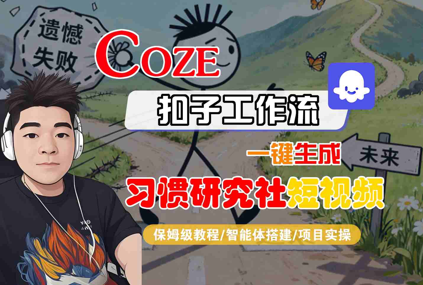 Coze扣子智能体工作流一键生成“习惯研究社“短视频，全流程保姆级教学-chywc