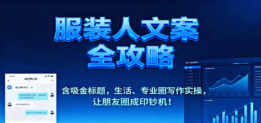 服装人文案全攻略，含吸金标题，生活、专业圈写作实操，让朋友圈成印钞机！-chywc