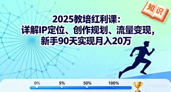 2025教培红利课：详解IP定位、创作规划、流量变现，新手90天实现月入20万-chywc