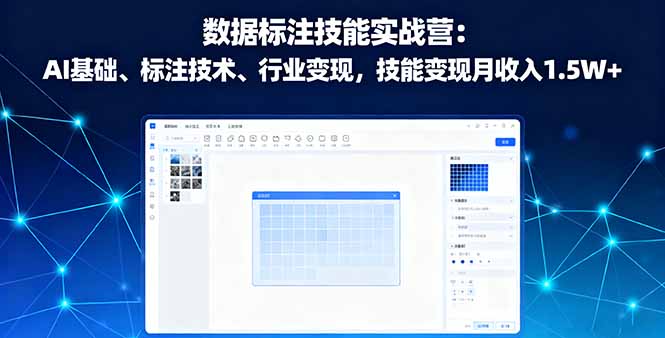 数据标注技能实战营：AI基础、标注技术、行业变现，技能变现月收入1.5W+-chywc