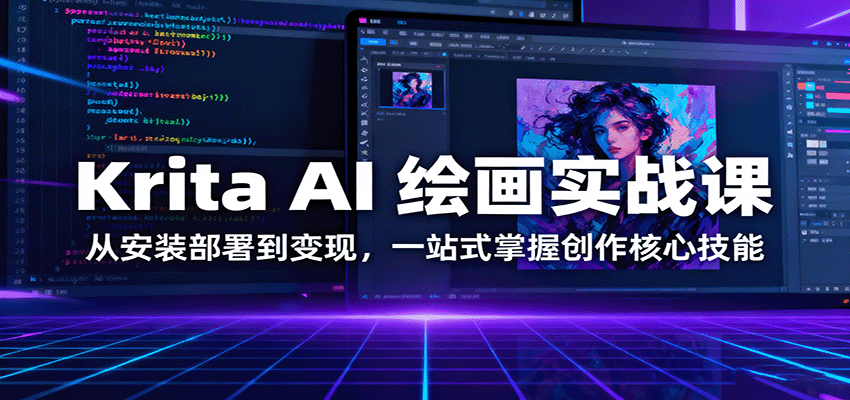 Krita AI 绘画实战课：从安装部署到变现，一站式掌握创作核心技能-chywc
