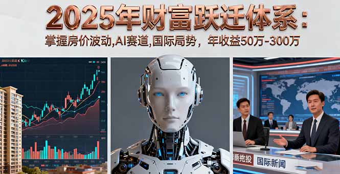 2025年财富跃迁体系：掌握房价波动,AI赛道,国际局势，年收益50万-300万-chywc