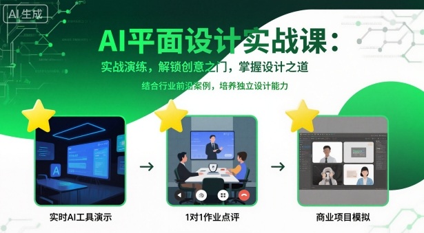 AI平面设计实战课，实战演练，解锁创意之门，掌握设计之道-chywc