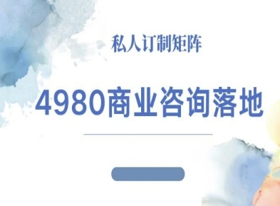 4980商业咨询师落地课程-ip运营高客单教程-chywc
