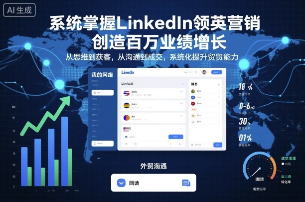 系统掌握LinkedIn领英营销，创造百万业绩增长，从思维到获客，从沟通到成交，系统化提升外贸能力-chywc