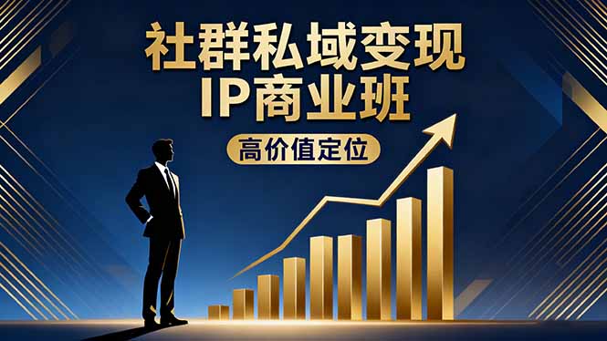社群私域变现IP商业班，高价值定位,精准引流,私聊成交，实践年盈利破百万-chywc