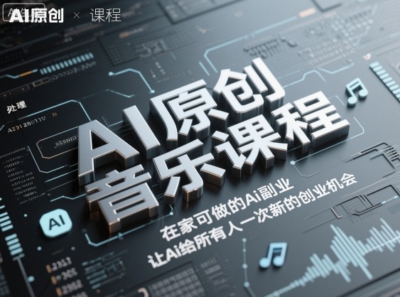 AI原创音乐课程，在家可做的Ai副业，让Ai给所有人一次新的创业机会-chywc