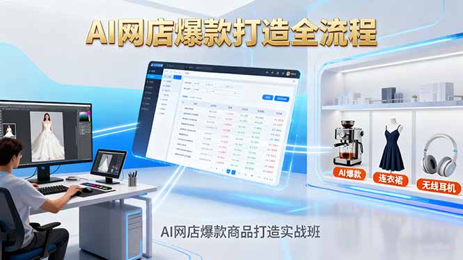 AI网店爆款商品打造实战班：AI技术实现商品图智能处理，快速搭建AI网店-chywc