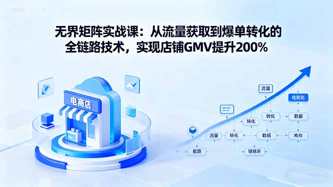 无界矩阵实战课：从流量获取到爆单转化的全链路技术，实现店铺GMV提升200%-chywc