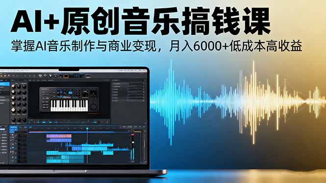 AI+原创音乐搞钱课：掌握AI音乐制作与商业变现，月入6000+低成本高收益-chywc