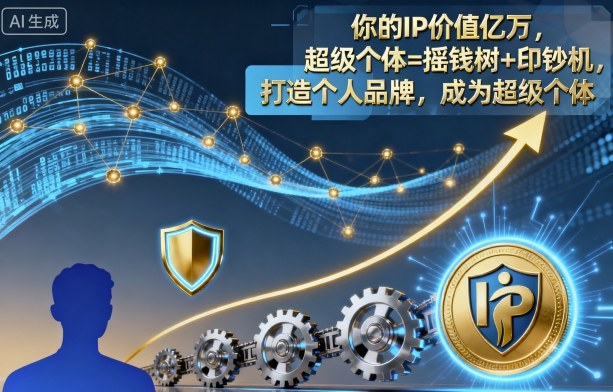 你的IP价值亿万，超级个体=摇钱树+印钞机，打造个人品牌，成为超级个体-chywc