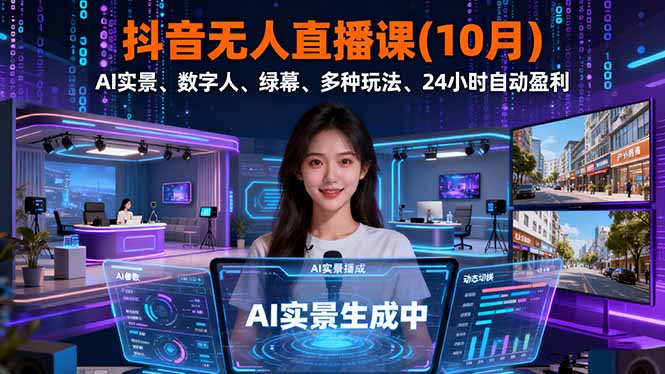 抖音无人直播课(10月-chywc