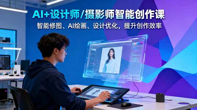 AI+设计师/摄影师智能创作课：智能修图、AI绘画、设计优化，提升创作效率-chywc