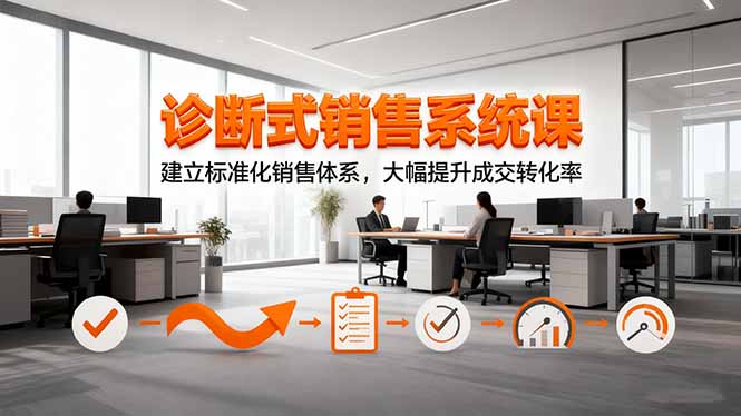 诊断式销售系统课，建立标准化销售体系，大幅提升成交转化率-chywc