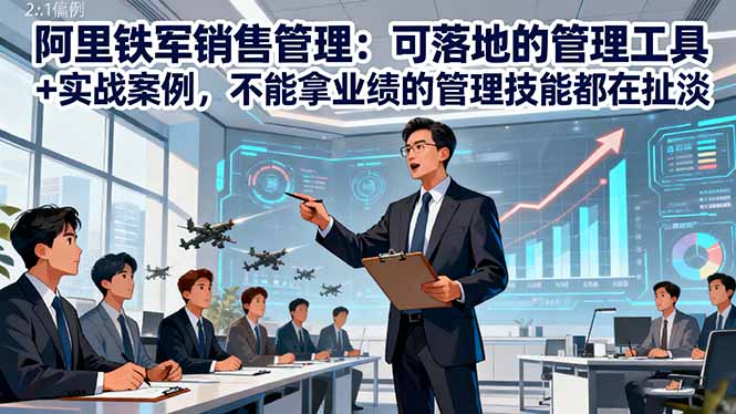 阿里铁军销售管理：可落地的管理工具+实战案例，不能拿业绩的管理都在扯淡-chywc