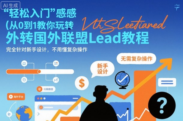 国外联盟賺美刀项目，从0到1教你玩转国外联盟Lead教程，纯新手可操作性100%-chywc