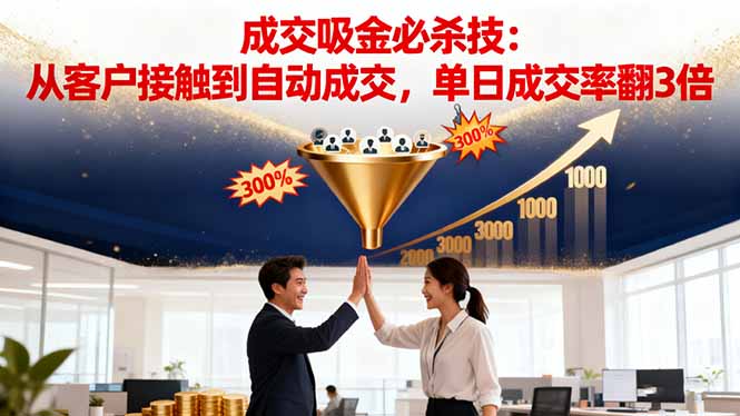 吸金成交营销必杀技：从客户接触到自动成交，单日成交率翻3倍-chywc