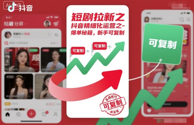 短剧拉新之抖音精细化运营之爆单秘籍，新手可复制-chywc